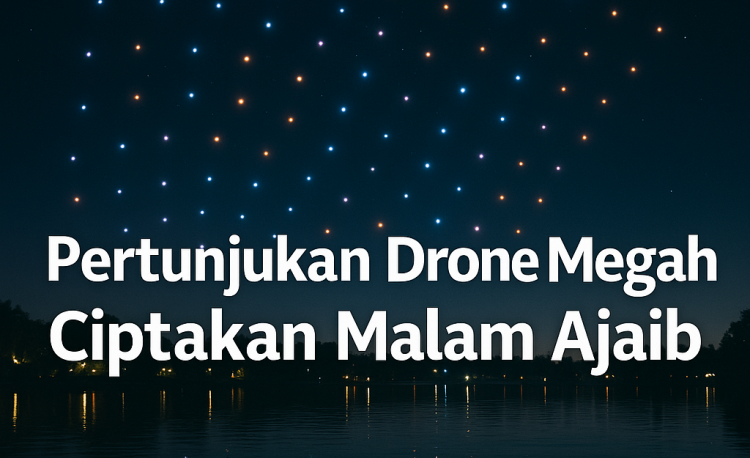 Pertunjukan Drone Megah Ciptakan Malam Ajaib